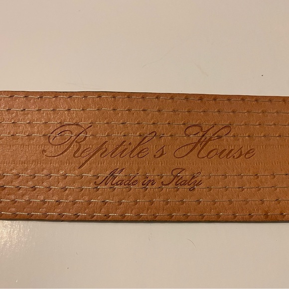 Reptile’s House Milano Women Vintage Gold Genuine Python Leather Belt main image 4